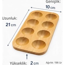 Storemax Bambu Yumurtalık 8 Gözlü, Suya Dayanıklı Pürüzsüz Yumurta Standı, Tezgah ve Dolap Kullanımı