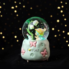 PremiumPort Büyük Boy Yeşil Kar Küresi Işıklı ve Müzikli, Püskürtmeli, 16X12 cm