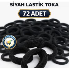 Nistabolje Siyah 72 Adet Saç Tokası Esnek Havlu Lastik Toka
