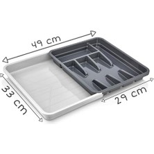 Storemax Ayarlanabilir Çekmece Içi Kaşıklık, Sürgülü Yapı, 29X33 Cm, 50X33 Cm'ye Kadar Genişletilebilir