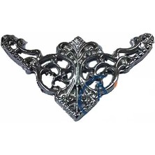 Alem Dekoratif Köşe Süsü, Köşelik - Küçük, 19X34MM, Nikel, 100 Adet