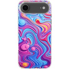 Lelia iPhone 17 Air Uyumlu Baskılı Şeffaf Telefon Kılıfı | Koleksiyon: Colorwave Flux