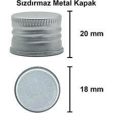 Storemax 100 ml Şeffaf Piramit Sosluk 100 cc Kapaklı Kavisli Cam Şişe 6 Adet (Gümüş (Metal))