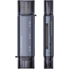 Storemax Premium 5-In-1 USB & Type-C Kart Okuyucu, Sd, Tf, Micro Sd, Cf, Ms Kart Desteği, 480MB/S Hız, Plug Play, Metal Kasa, Toz Geçirmez Tasarım Telefon, Tablet, Pc Uyumlu Card Reader