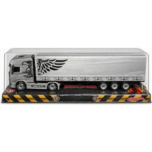 My Toy Scania, Volvo Model Oyuncak Tır – 46 cm Uzunluk, Hareketli Dorse, 12 Tekerlekli Konteyner Tır