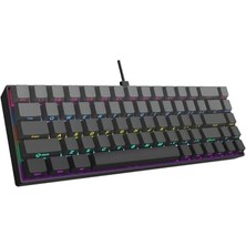 Storemax 65% Kablolu Hotswap Mekanik Oyun Klavyesi,68 Tuşlu Taşınabilir Anti-Ghosting Klavye,gökkuşağı Arkadan Aydınlatmalı Programlanabilir,ergonomik, Ajazz AK680 Siyah | Brown Switch