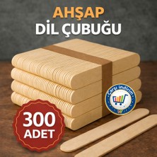 Nistabolje 300 Adet Abeslang Geniş Dil Çubuğu Ahşap Büyük Dondurma Dil Basma Ağda Çubuğu