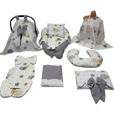 10’lu Babynest Puset Örtüsü Alt Açma Emzirme Yastığı Emzirme Önlüğü Ana Kucağı Happy Baby Dikiş Atölyesi