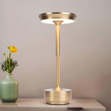 Storemax Şarjlı Metal Kasa Masa Lambası Dimmerli 3 Renk Işıklı Dekoratif Toronto Dokunmatik Restoran Cafe Lambası