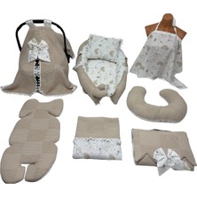 Happy Baby Dikiş Atölyesi Babynest Seti Ana Kucağı Pike Yatak Emzirme Seti Emzirme Önlüğü