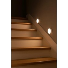 Storemax Şarjlı LED Hareket Sensörlü Işık, USB ile Şarj Edilebilir Kablosuz Gece Lambası, Dolap Içi, Merdiven, Koridor, Banyo Aydınlatma, Enerji Tasarruflu Taşınabilir Lamba