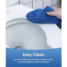 Storemax Ticari Uzatılmış Beyaz Klozet Kapağı Ön Açık, Ağır Hizmet 550 Lbs'ye Kadar, Kavrama Sıkı Tamponlar, Sessiz Kapanan Koltuk, Kolay Temizlik Için Hızlı Takma Donanımı