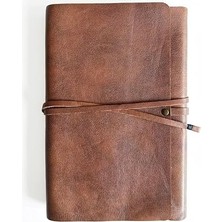 Storemax Monarty El Yapımı Hakiki Deri Kitap Ajanda Defter Kılıfı, A5 Boyut, Minimalist Tasarım, Kalem ve Not Kağıdı Tutma Yeri, 22.5 x 42 cm