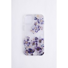 Canpay iPhone 15 Plus Uyumlu Kılıf Solmayan Imd Baskı Desenli, Şeffaf Tpu+Pc Botanik Kapak