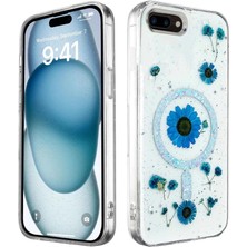 İrgit Store Newface Iphone 7 Kılıf Daisy Simli Magsafe Kapak - Mavi