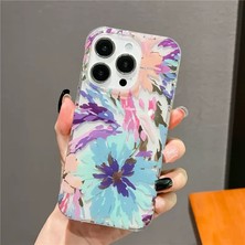 Canpay iPhone 17 Pro Max Uyumlu Kılıf Solmayan Imd Baskı Desenli, Şeffaf Tpu+Pc Botanik Kapak
