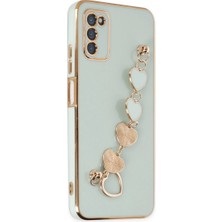 İrgit Store Samsung Galaxy A03S Kılıf Esila Silikon - Su Yeşili