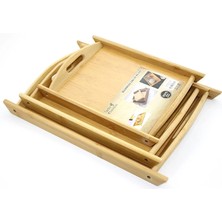 İrgit Store 3'lü Bambu Tepsi ALK2164