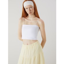 Lc Waikiki Yeni Sezon Kare Yaka Askılı Crop