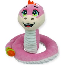 TrentCo Peluş Sevimli Hayvanlar 35 cm - Pembe Çıngıraklı Yılan (Lisinya)
