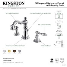 Storemax FSC1972AL Ingiliz Klasik 20 cm Geniş Lavabo Bataryası Perakende Pop-Up, Cilalı Pirinç, 12,72 cm Ağız Erişimi