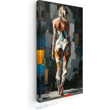 Tablonhazır Dikey Panaromik Kanvas Tablo Modern Duvar Tablosu Soyut Moda 1 Yeni Ev Hediyesi Ev Ofis Tablo