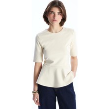 Lc Waikiki Yeni Sezon Bisiklet Yaka Peplum Bluz