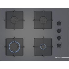 Bosch POP7C9P31O Serie 4, 67 Cm, Sert Cam, Antrasit Gri, Gazlı Ocak