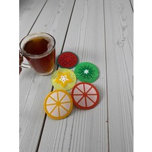 Renk Yapı Rüyası 5 Adet Kaymaz Dayanıklı Masa Yüzeyini Korur Silikon Bardak Altlığı Araç Içi Sil,ikon Bardak Altlığı