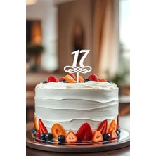 Storemax 17. Yaş Doğum Günü Pastası Süsleme, Pasta Süsü, Yeniden Kullanılabilir, OCT37