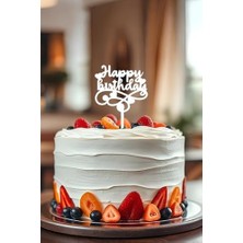 Storemax Happy Birthday Doğum Günü Pastası Süsleme, Pasta Süsü, Yeniden Kullanılabilir, OCT19