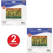 Storemax 1 Kat Metalik Püsküllü Perde, 2 Parça, 38 cm x 10 ', Çok Renkli