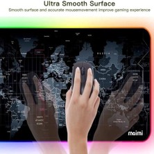 Storemax Büyük Oyuncu Rgb Mousepad ve Klavye Pad Kırmızı Altıgen Desenli Red Hex Tasarım Işıklı 70CM x 30CM Mouse Pad