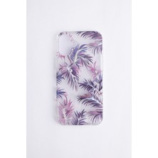 Canpay iPhone 16 Plus Uyumlu Kılıf Solmayan Imd Baskı Desenli, Şeffaf Tpu+Pc Botanik Kapak
