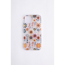 Canpay iPhone 13 Uyumlu Kılıf Solmayan Imd Baskı Desenli, Şeffaf Tpu+Pc Botanik Kapak