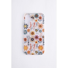 Canpay iPhone 16 Plus Uyumlu Kılıf Solmayan Imd Baskı Desenli, Şeffaf Tpu+Pc Botanik Kapak