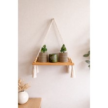 Vobu Home & Life Design Makrome Askılı Masif Ahşap Duvar Rafı – Bohem Minimal Dekoratif Raf | Pinterest Tarzı
