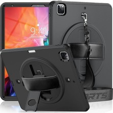 İrgit Store Ipad Pro 12.9 (2021) Kılıf Strap-C Otterbox Tablet Kapak - Siyah