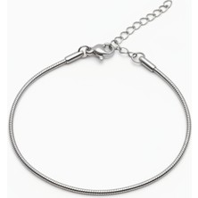 HERİF Erkek Ince Yılan Model 1.5mm Çelik Bileklik