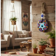 Handmade Şans ve Koruma Getiren El Boyaması Cam Nazar Boncuğu – Model-3