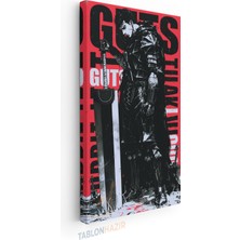 Tablonhazır Dikey Panaromik Kanvas Tablo Modern Duvar Tablosu Berserk Guts 1 Yeni Ev Hediyesi Ev Ofis Tablo