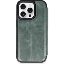 İrgit Store Iphone 14 Pro Kılıf Flip Cover - Koyu Yeşil