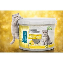 ZeniCat Limonlu Bentonit Kedi Kumu 8 Lt – İnce Taneli, Güçlü Topaklanan, Koku Kontrolü, Doğal Kum