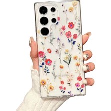 Canpay Samsung Galaxy S24 Uyumlu Kılıf Solmayan Imd Baskı Desenli, Şeffaf Tpu+Pc Botanik Kapak