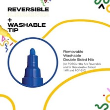 Storemax Posca Pc-5m Su Bazlı Boya Işaretleyicileri, Ters Çevrilebilir Orta Uç, Çeşitli Renkler, 8'li Kalem Paketi