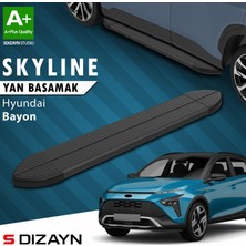 S-Dizayn Hyundai Bayon Skyline Siyah Yan Basamak 173 cm 2021-2024 A+ Kalite