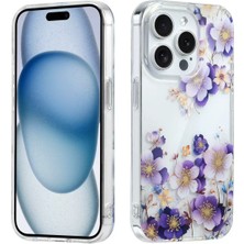 Canpay iPhone 17 Air Uyumlu Kılıf Solmayan Imd Baskı Desenli, Şeffaf Tpu+Pc Botanik Kapak