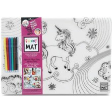 İrgit Store Funny Mat - Unıcorn ve Deniz Kızı 6'lı Kalem Hediyeli 30 x 40 cm