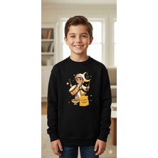 Çağla Kurt Ramazan Temali Siyah Erkek Cocuk Sweatshirt