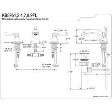Storemax Pirinç KB8952FL Royale-Breitgefaechert Mini Banyo Musluk Pirinç -Akım, Pirinç Cilalı